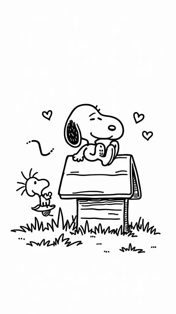 coloriages imprimables de Snoopy